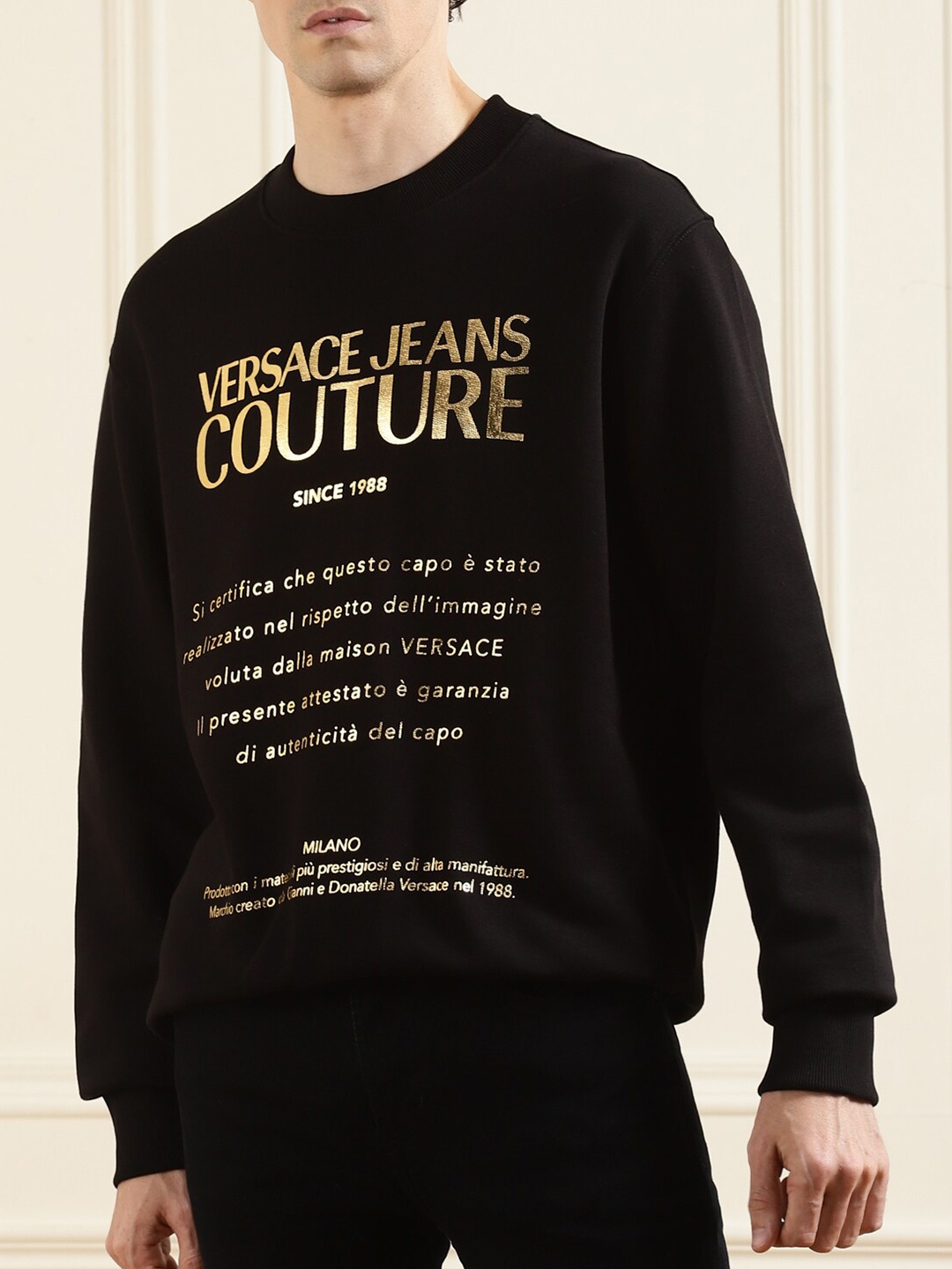 

Versace Jeans Couture Men Black Printed Sweatshirt
