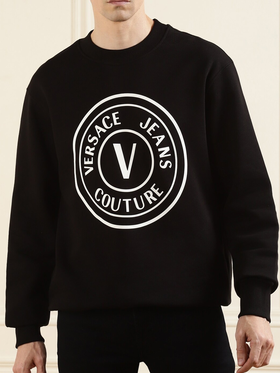 

Versace Jeans Couture Men Black Printed Sweatshirt