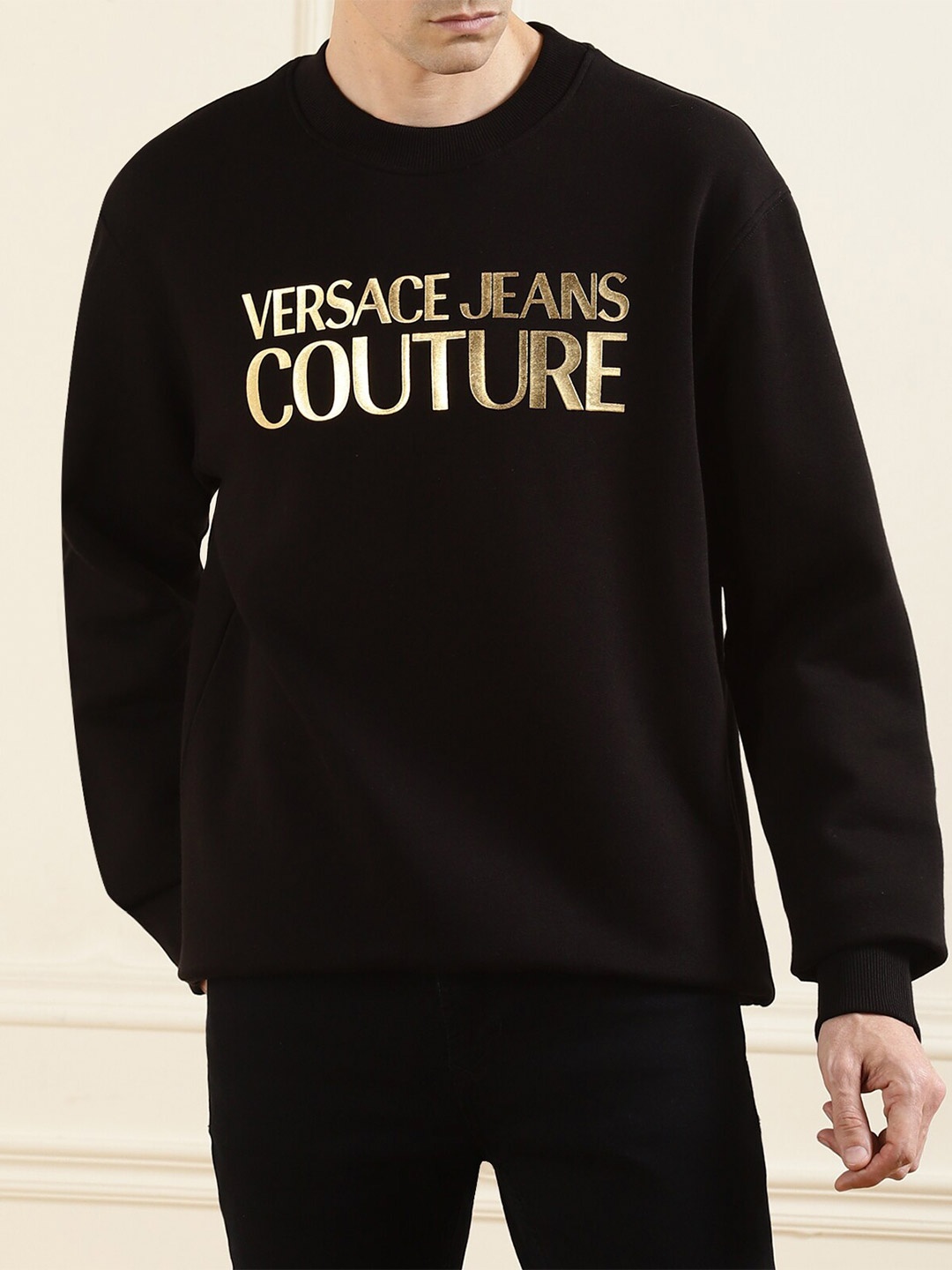 

Versace Jeans Couture Men Black Printed Sweatshirt