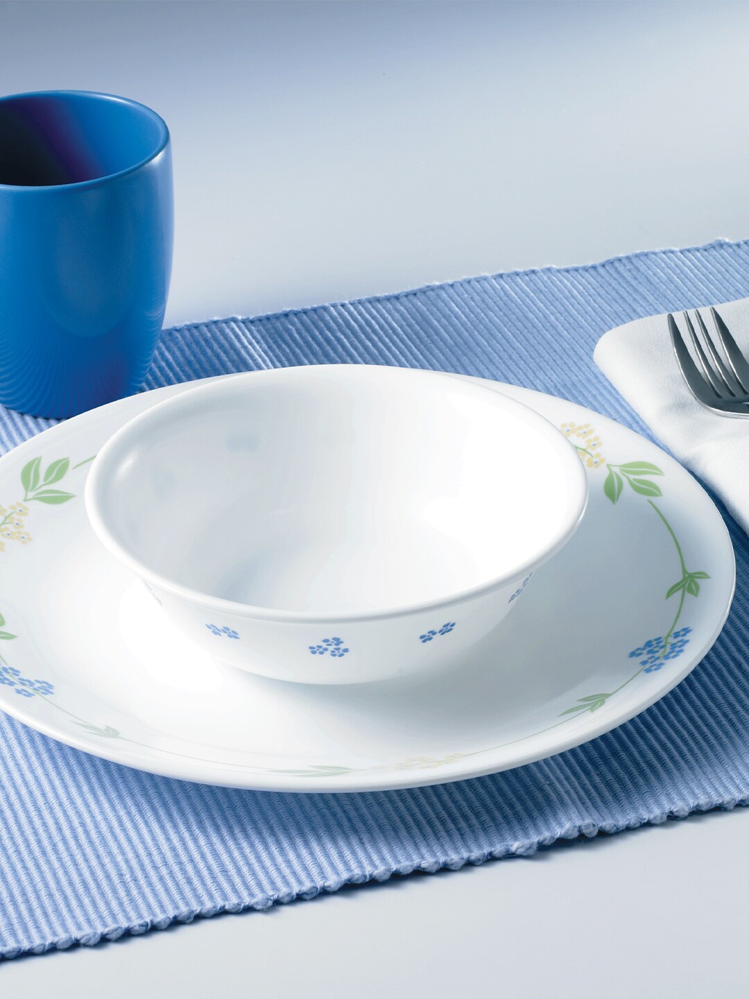 

Corelle White 12 Pieces Dishwasher & Microwave Safe Printed Vitrelle Glass Dinner Set