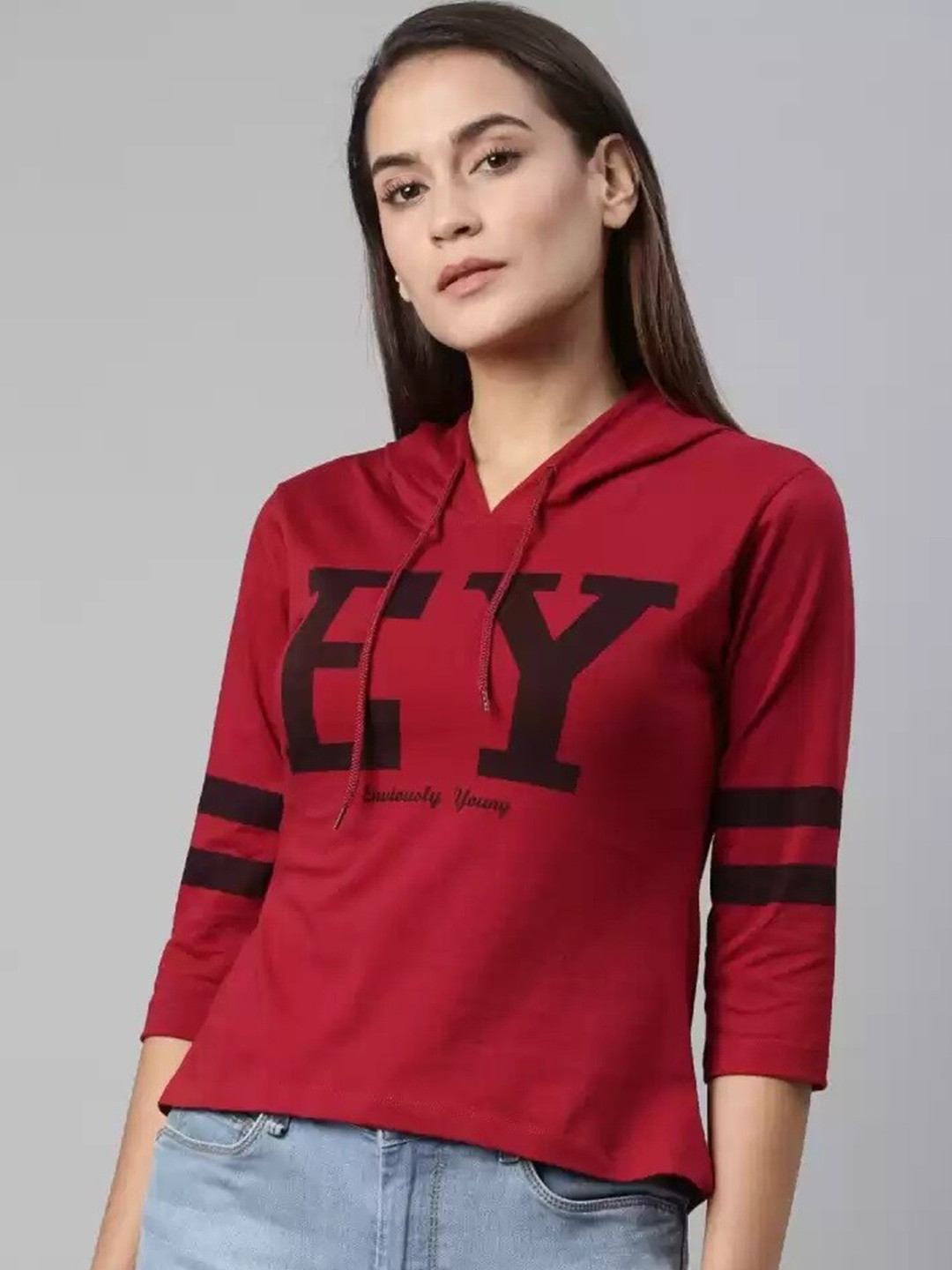 

Enviously Young Women Maroon T-shirt