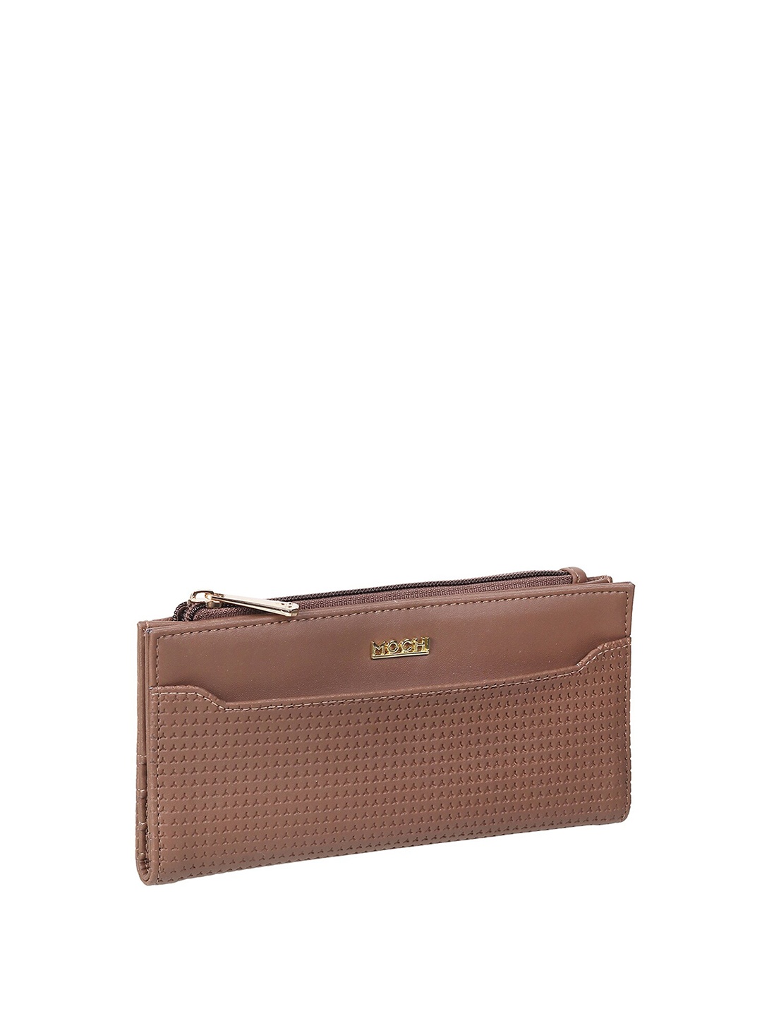 

Mochi Women Beige Textured Two Fold Wallet