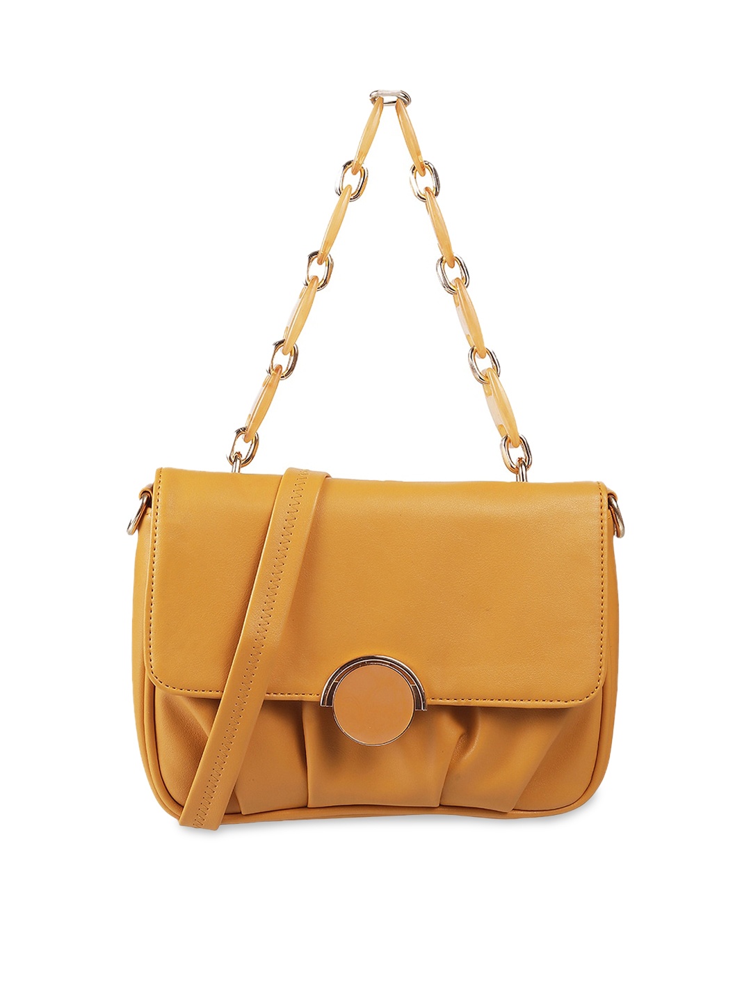 

Mochi Mustard Textured Purse Clutch