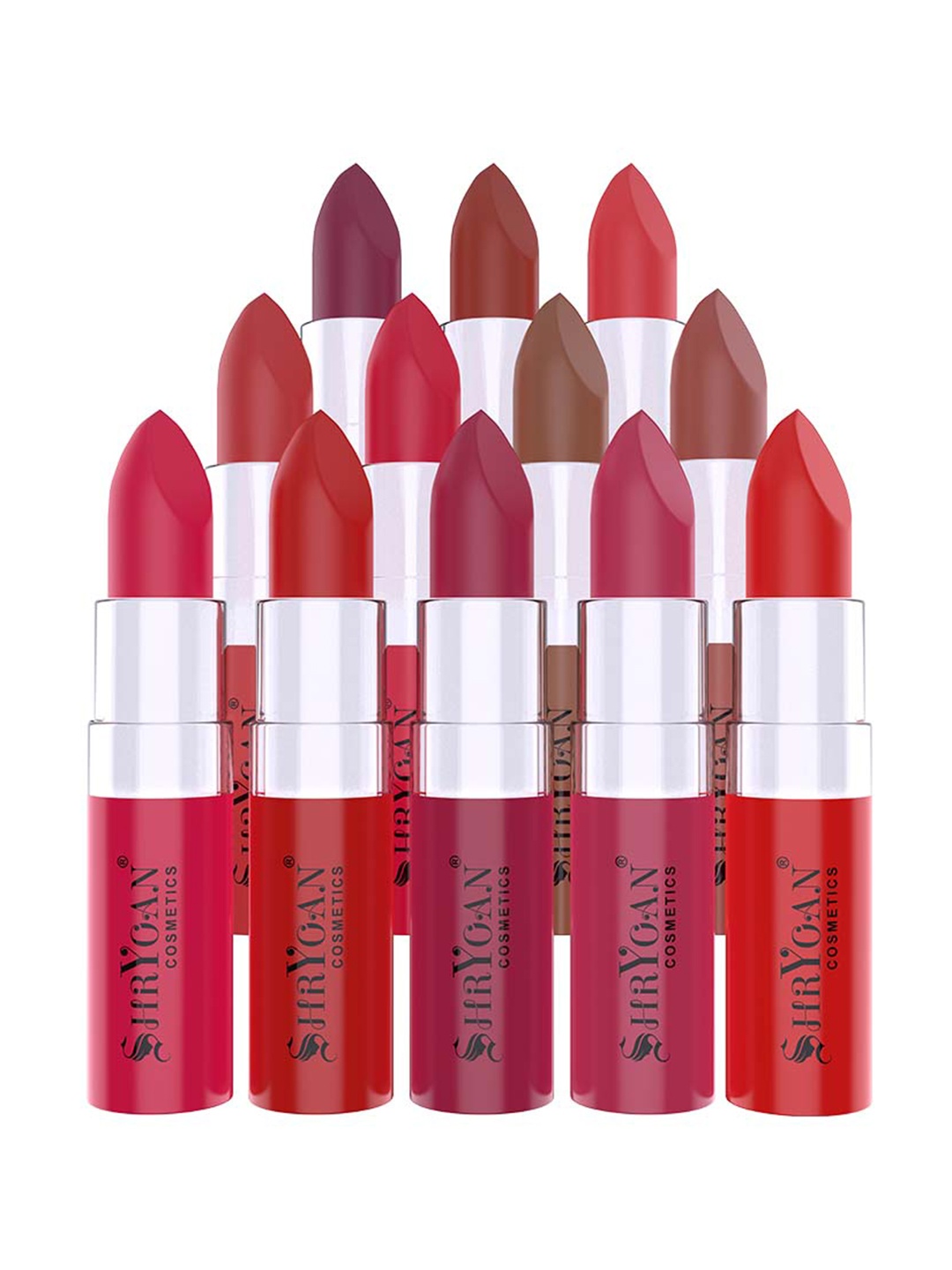 

SHRYOAN Pack of 12 Colours Matte Lipstick, Multi