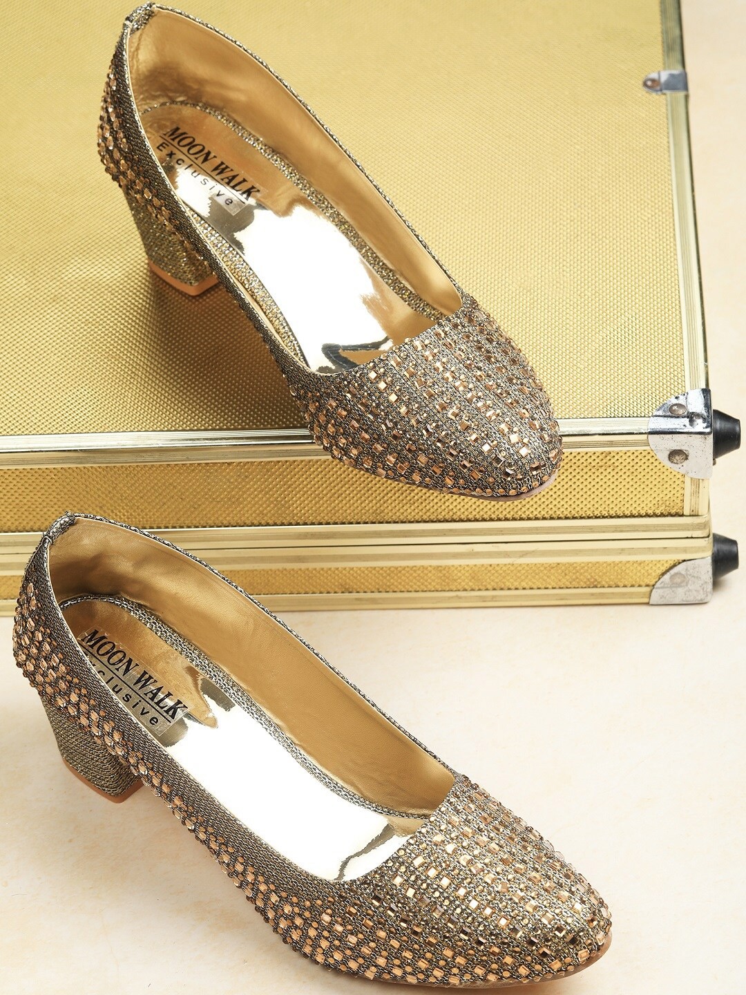 

Moonwalk Grey Block Pumps