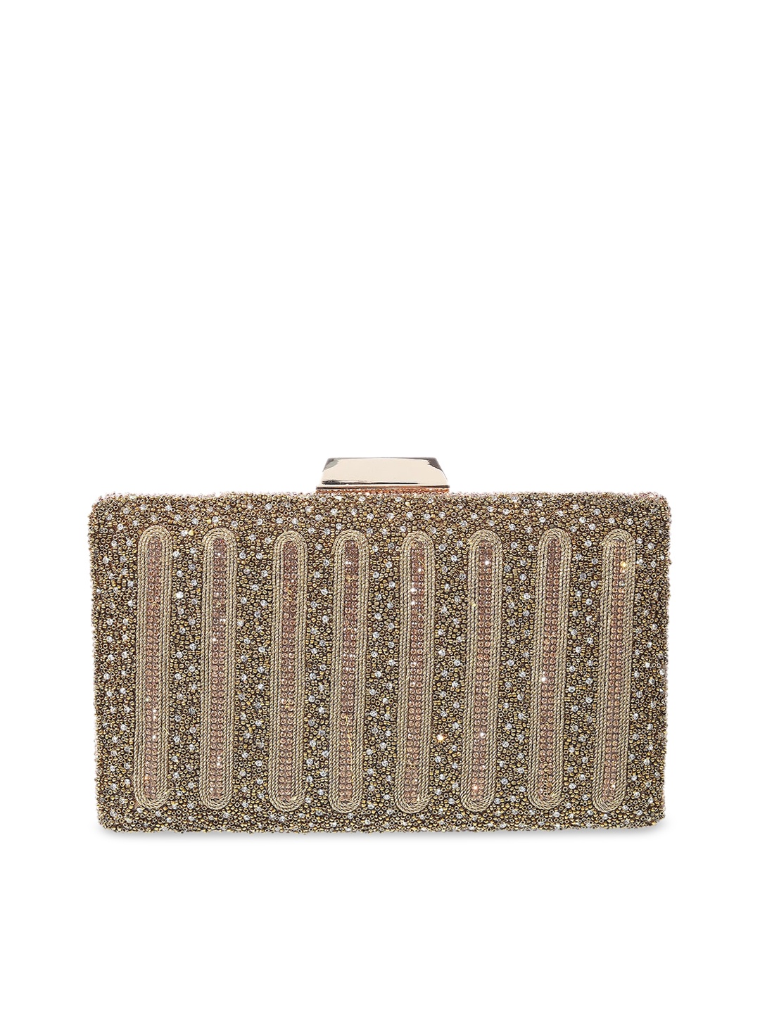 

Metro Women Gold-Toned Embellished Box Clutch