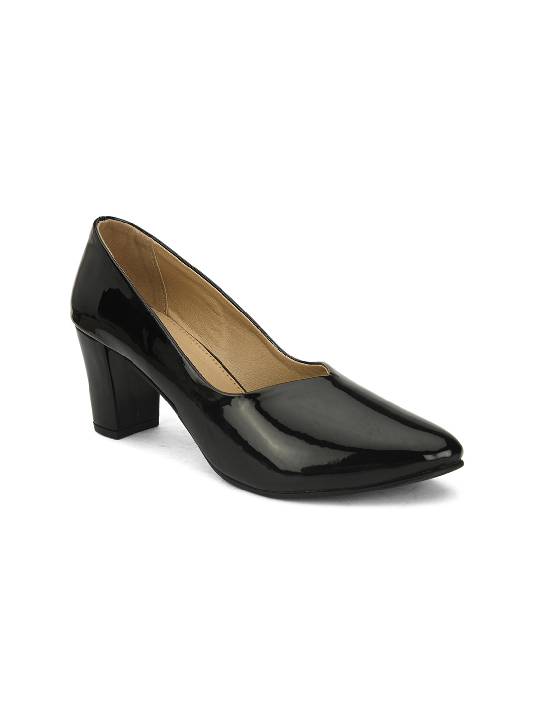 

pelle albero Black Colourblocked Party Block Pumps