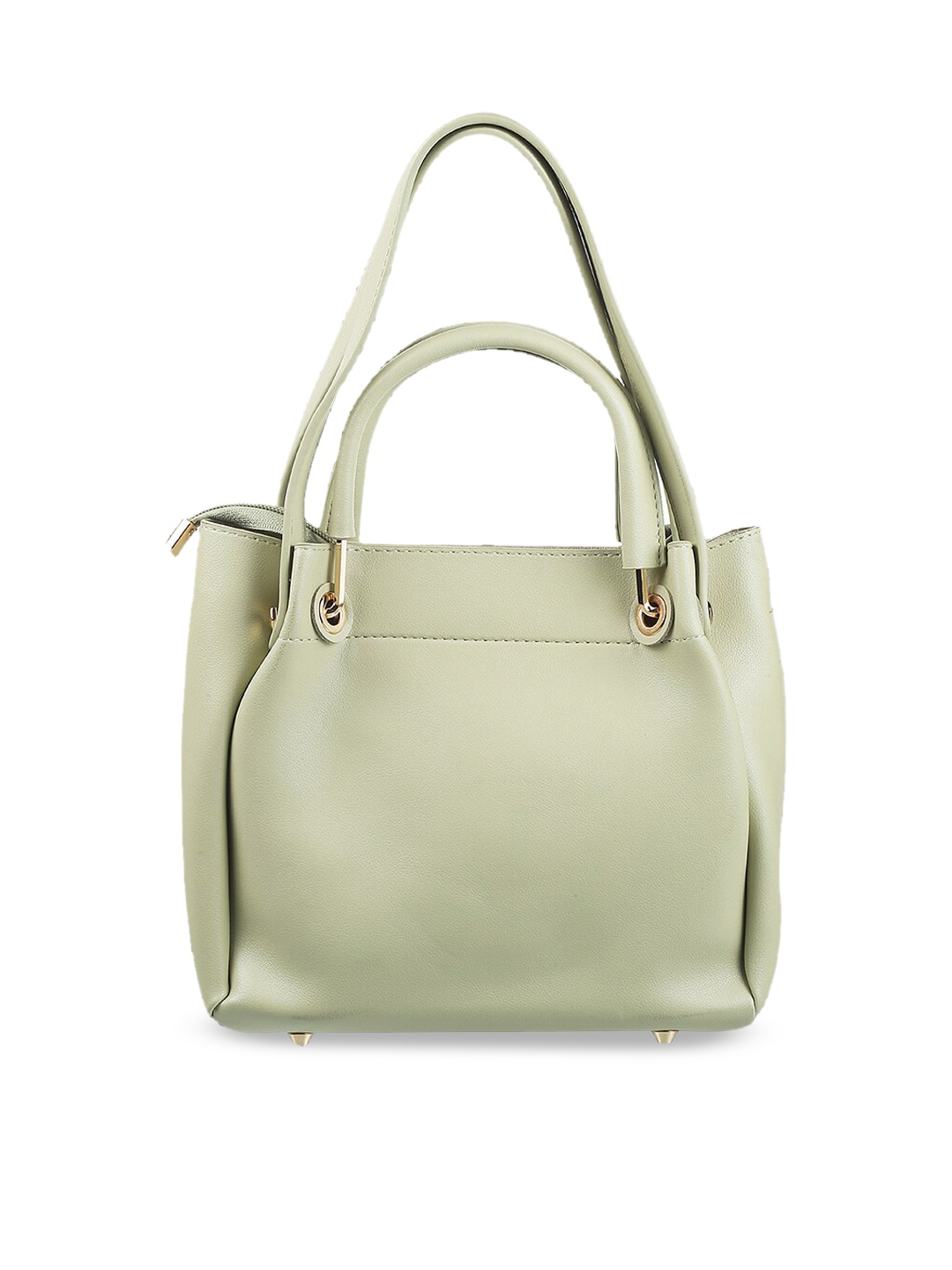 

Mochi Green Bucket Handheld Bag with Tasselled