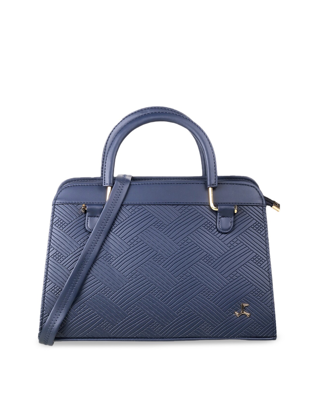 

Mochi Blue Structured Handheld Bag with Quilted