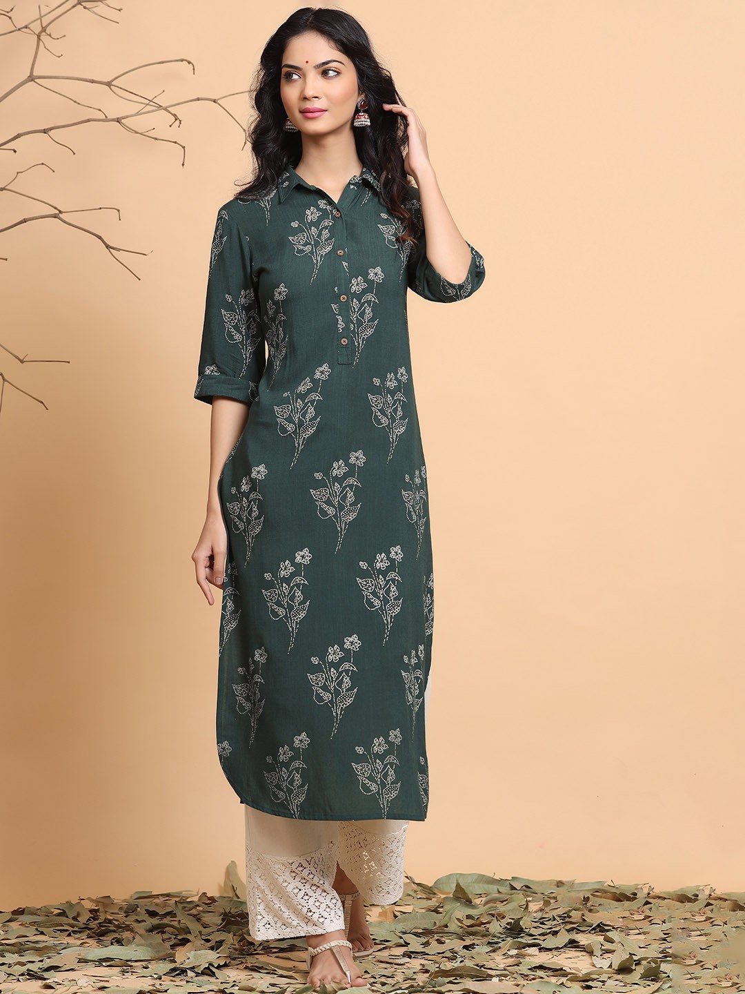 

Juniper Women Green Kurta