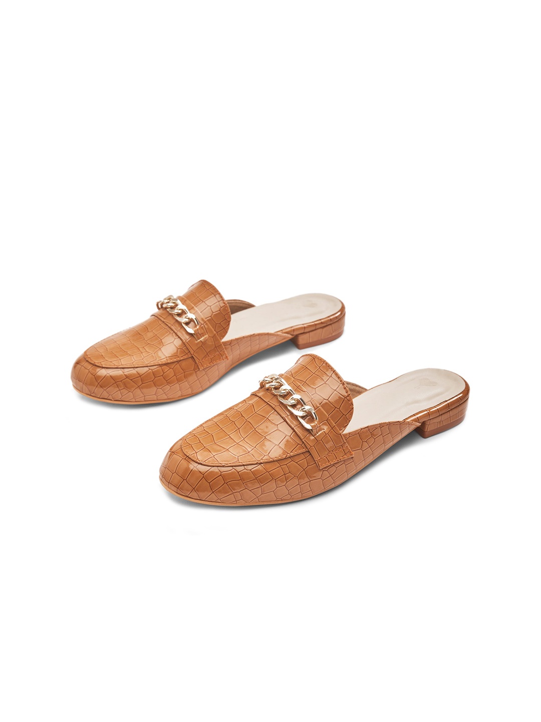 

The Label Life Women Rust Patent Chained Mules