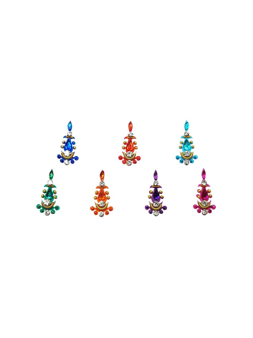 

Comet Busters Set Of 7 Bindi Sindoor, Multi