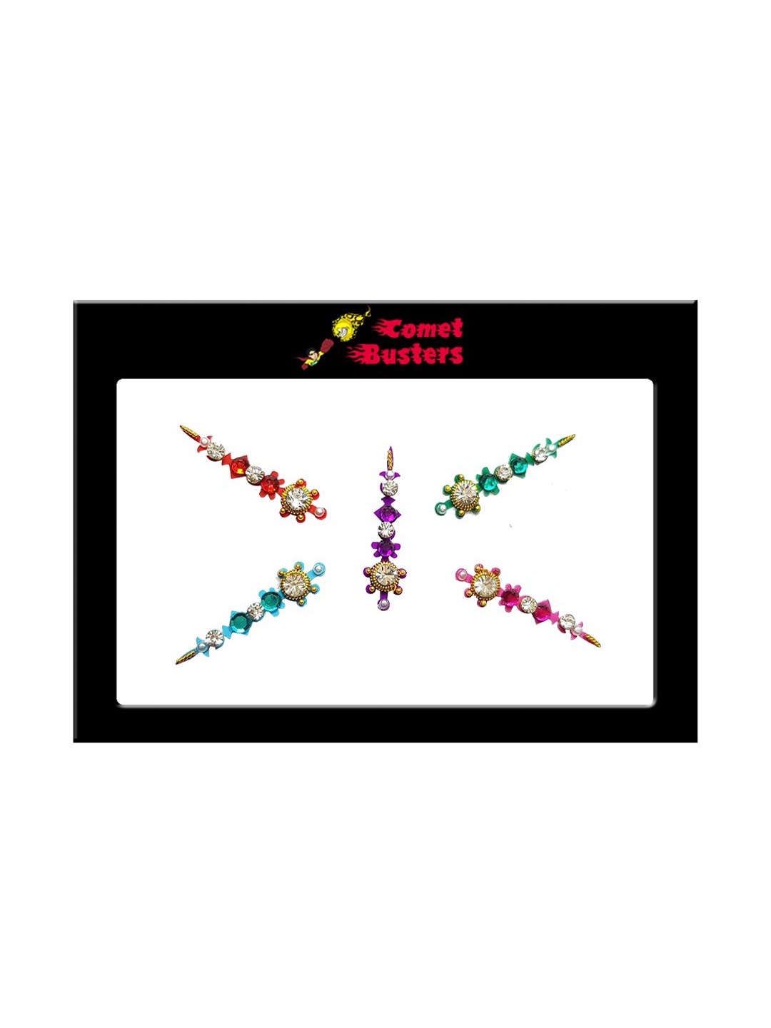 

Comet Busters Set Of 5 Bindi Sindoor, Multi