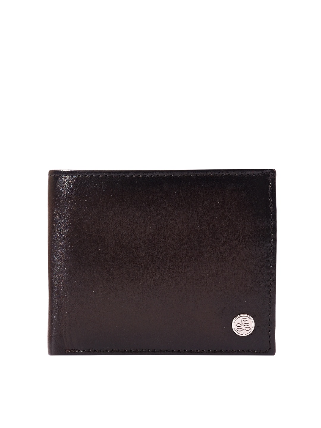 

Eske Men Brown Textured Leather Two Fold Wallet