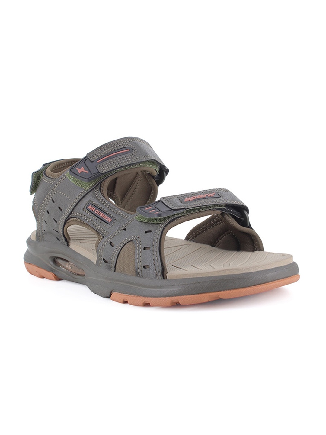 

Sparx Men Olive Grey Solid Sports Sandals