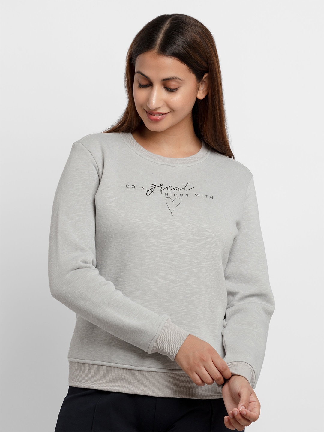 

Status Quo Women Grey Sweatshirt