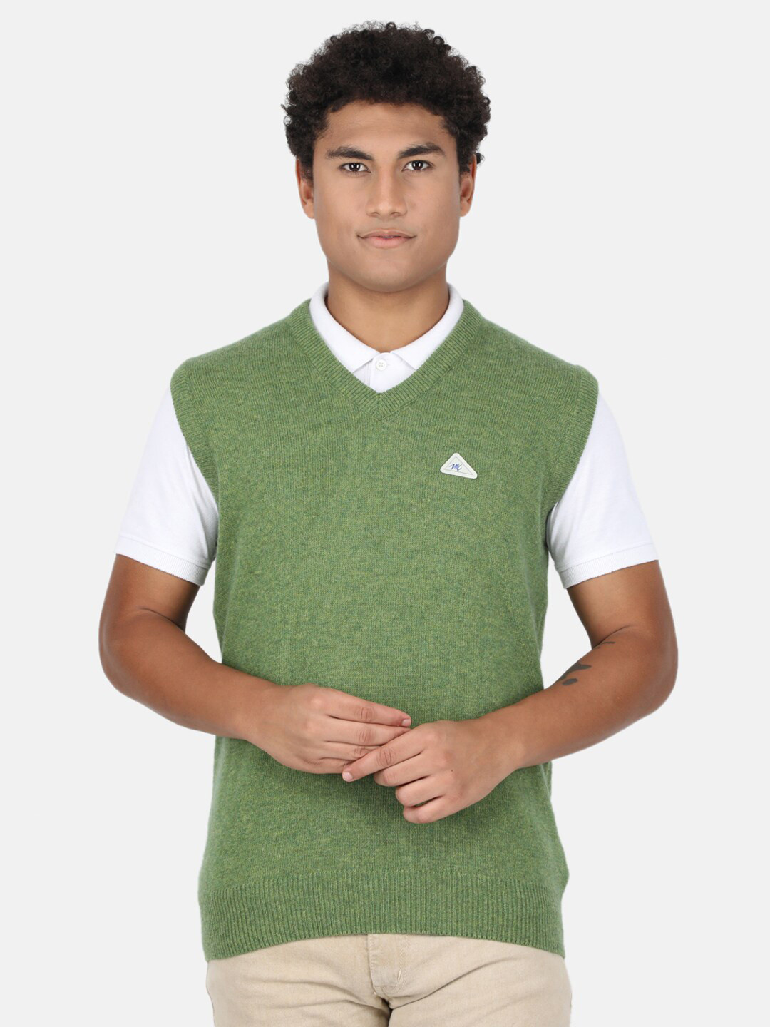 

Monte Carlo Men Sleeveless Green Sweater Vest