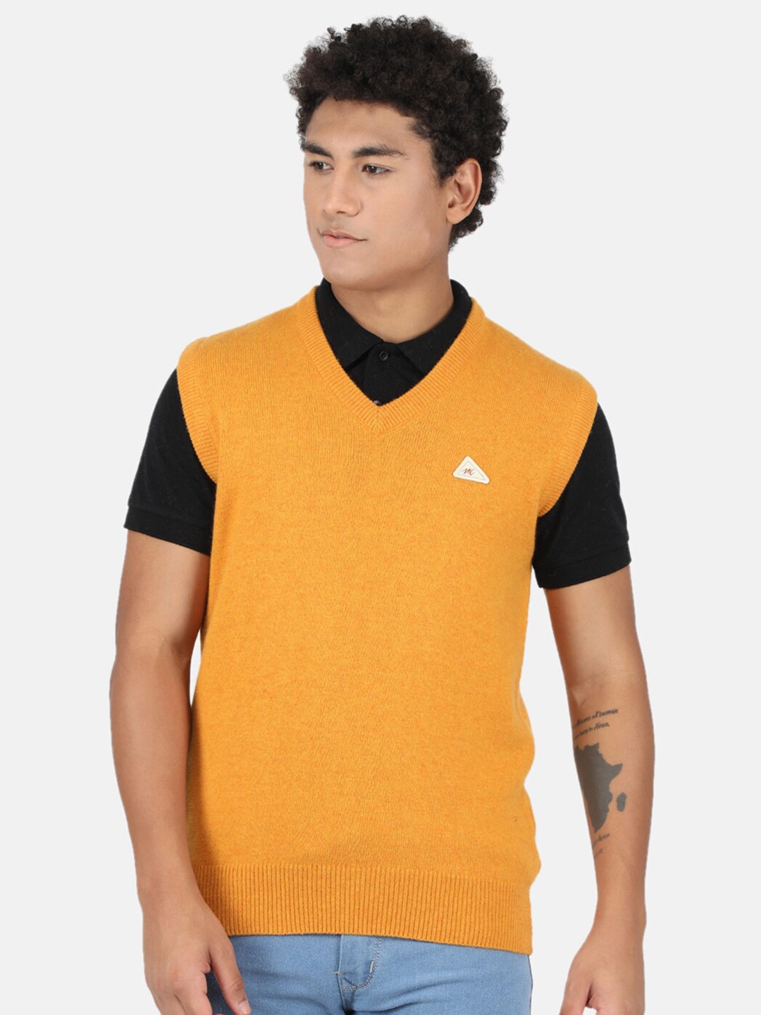 

Monte Carlo Men Yellow Cable Knit Sweater Vest
