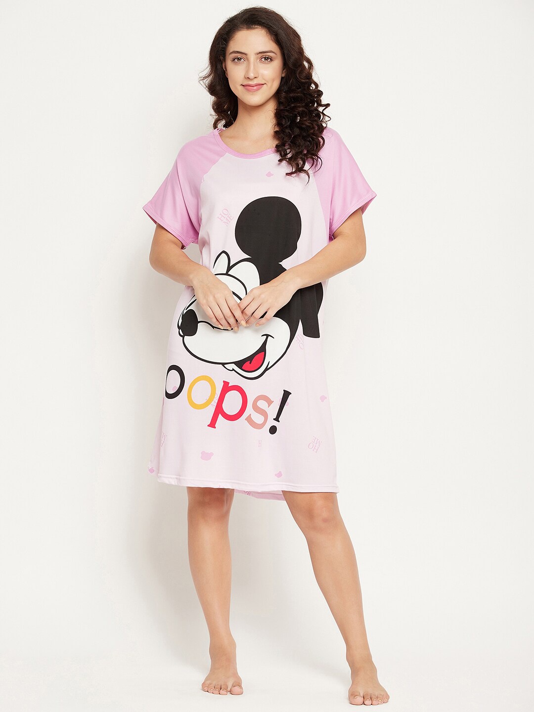 

Camey Women Purple Mickey Mouse Printed Nightdress-NT-185-4_PURPLE-M-Purple