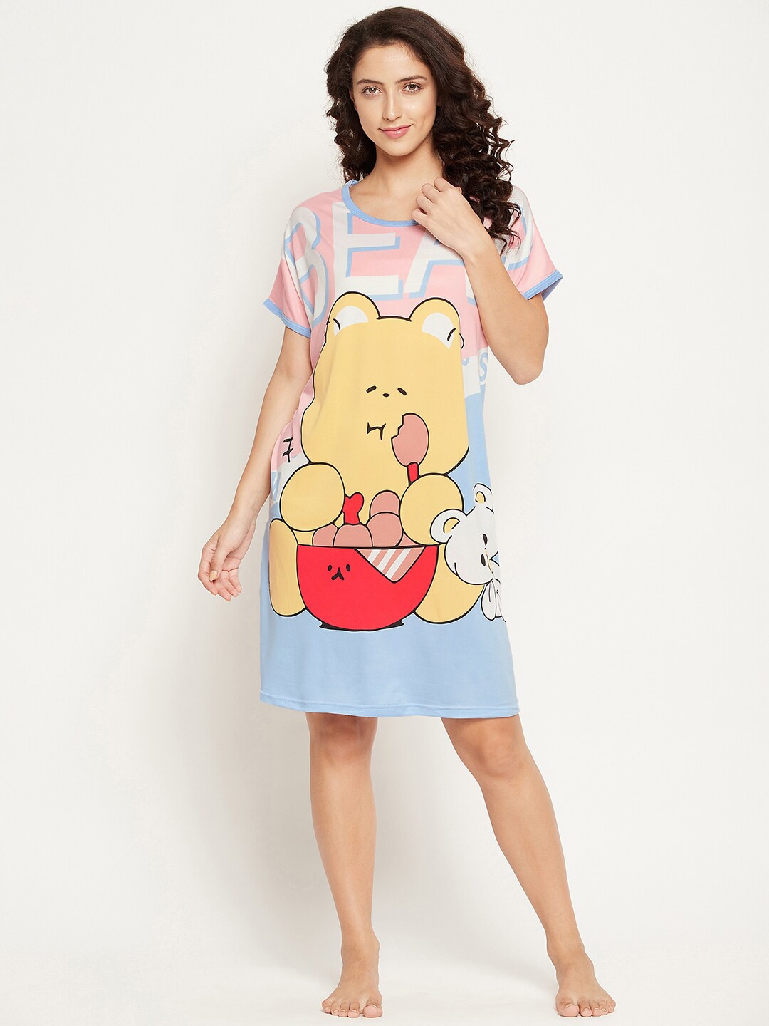 

Camey Women Pink Printed Nightdress