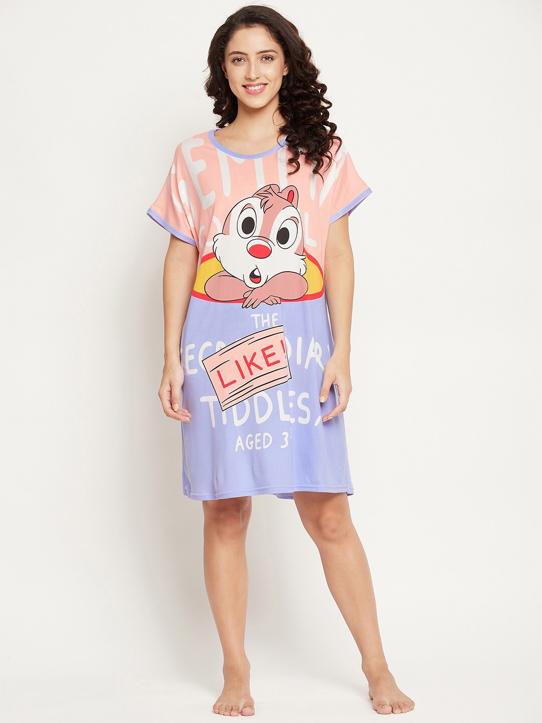 

Camey Orange Printed Nightdress