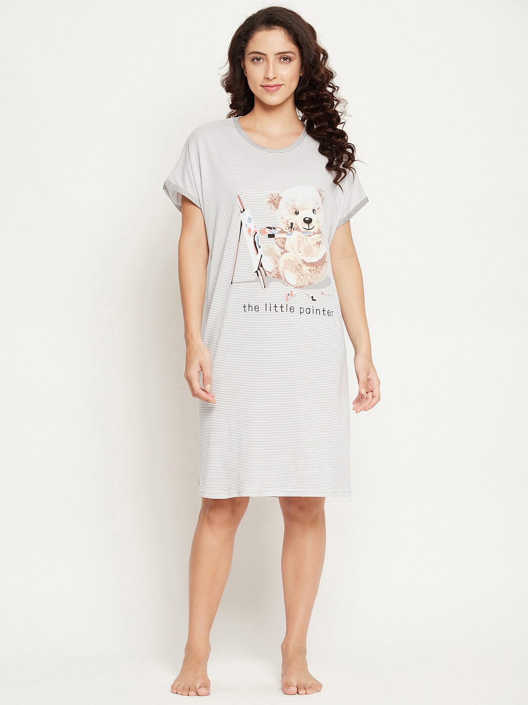 

Camey Women Grey Printed Nightdress