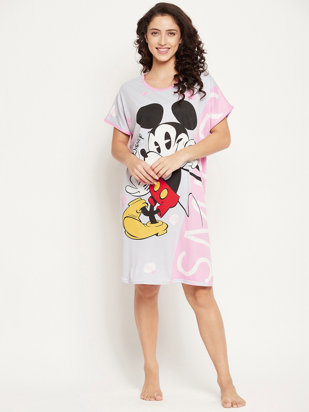 

Camey Grey Printed T-Shirt Nightdress