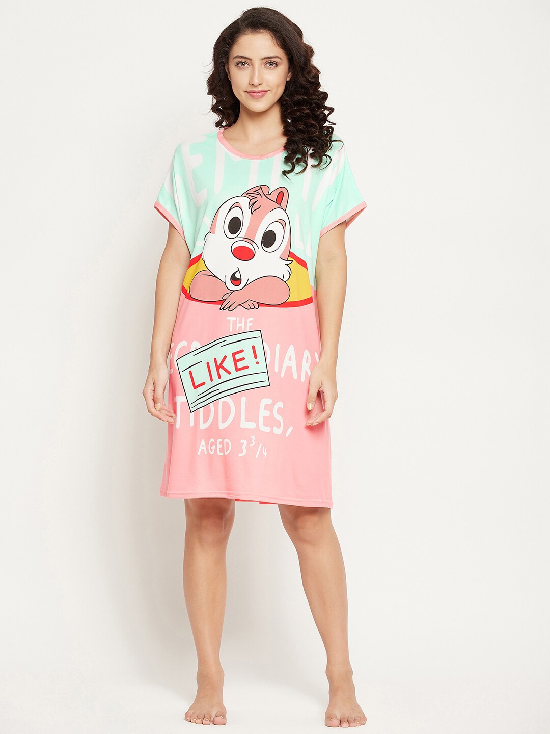

Camey Green Printed Nightdress