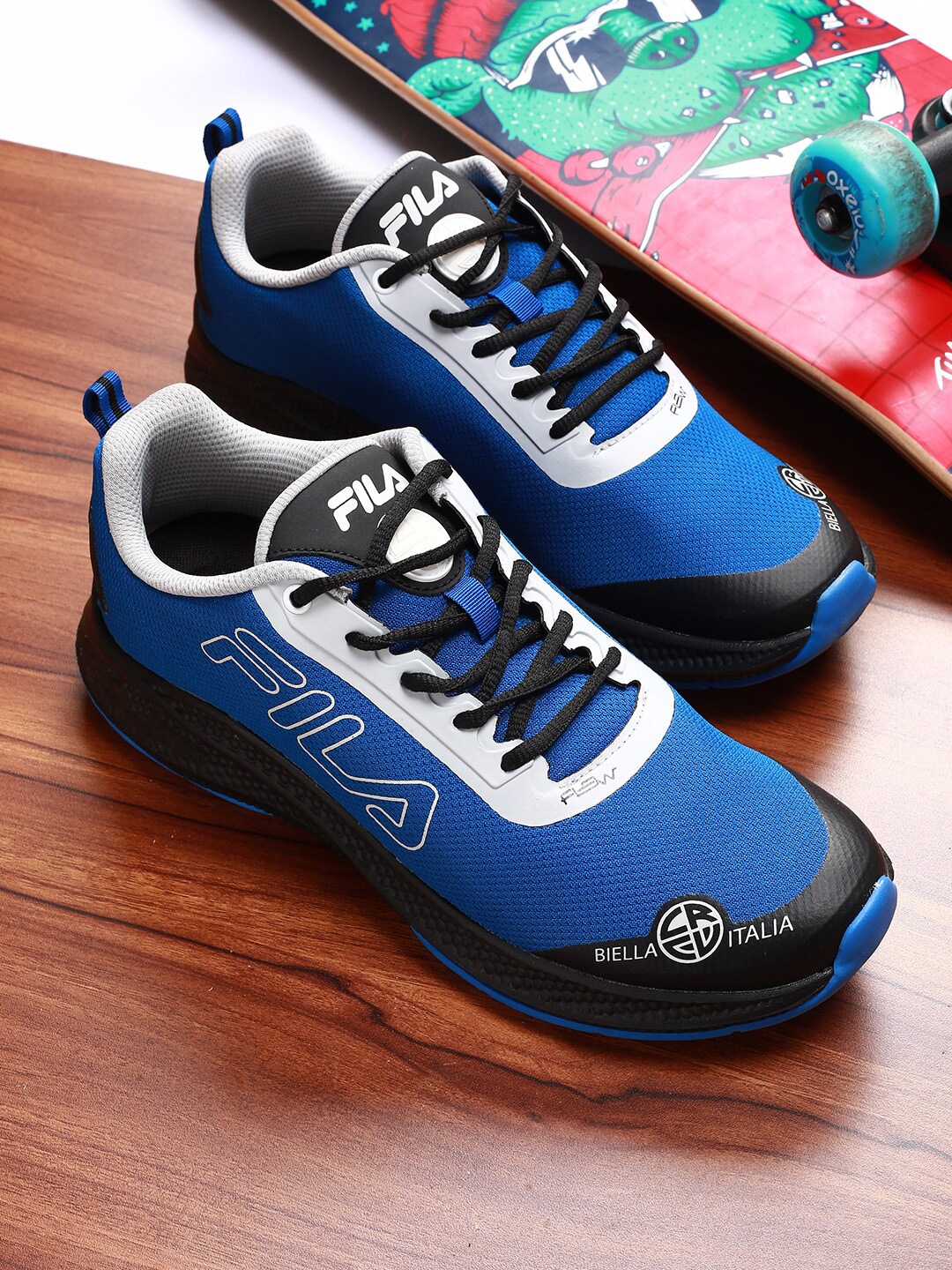 

FILA Men Black & Blue Non Marking Running DELTA Sports Shoes