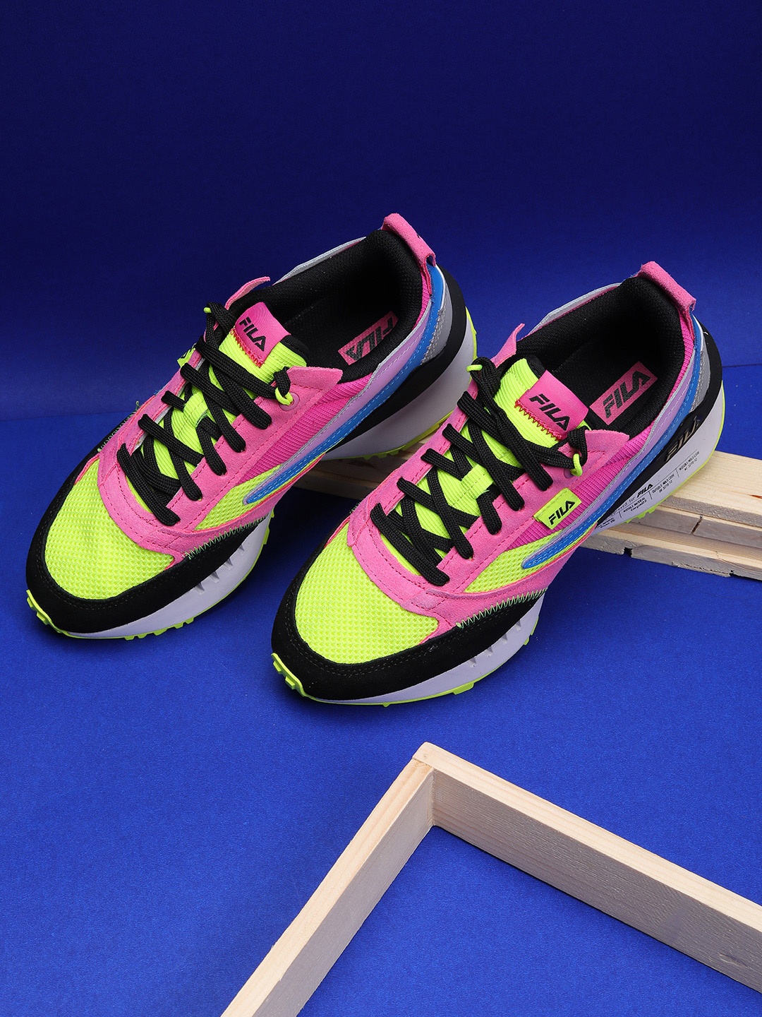 

FILA Women Yellow Colourblocked PU RENNO N GENERATION Sneakers