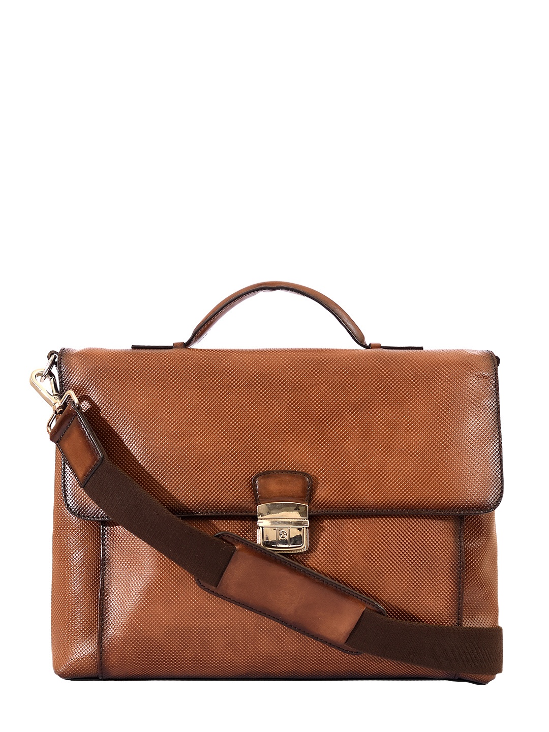 

Eske Men Tan Solid Laptop Bag
