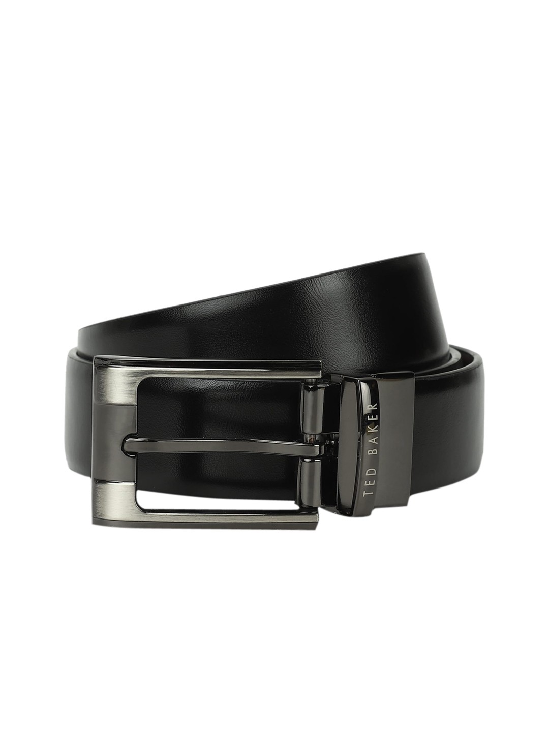 

Ted Baker Men Black Solid Leather Tang Belt