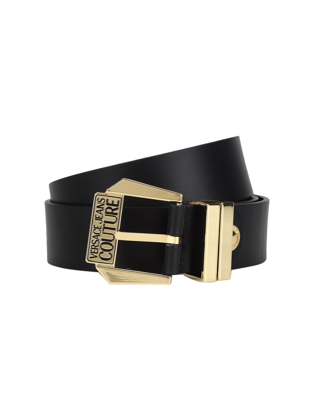 

Versace Jeans Couture Men Black Leather Tang Belt