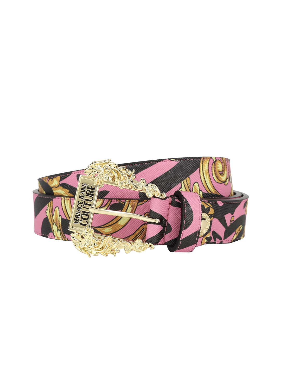 

Versace Jeans Couture Women Pink Printed Leather Belt