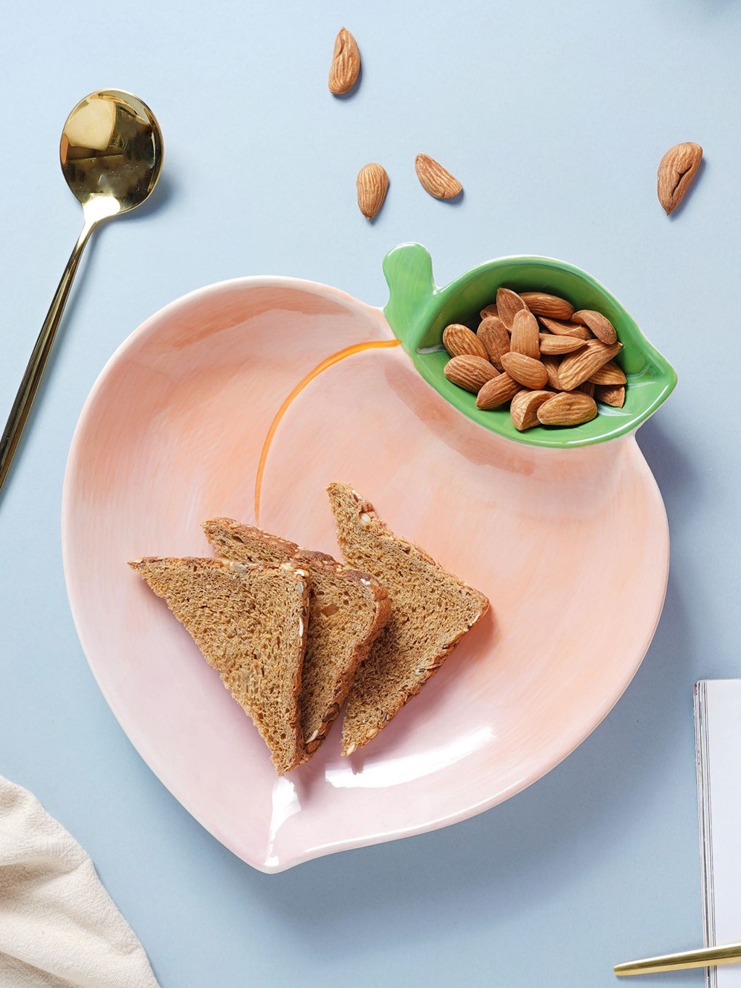 

Nestasia Peach & Green Microwave Safe Peach Shaped Ceramic Plate