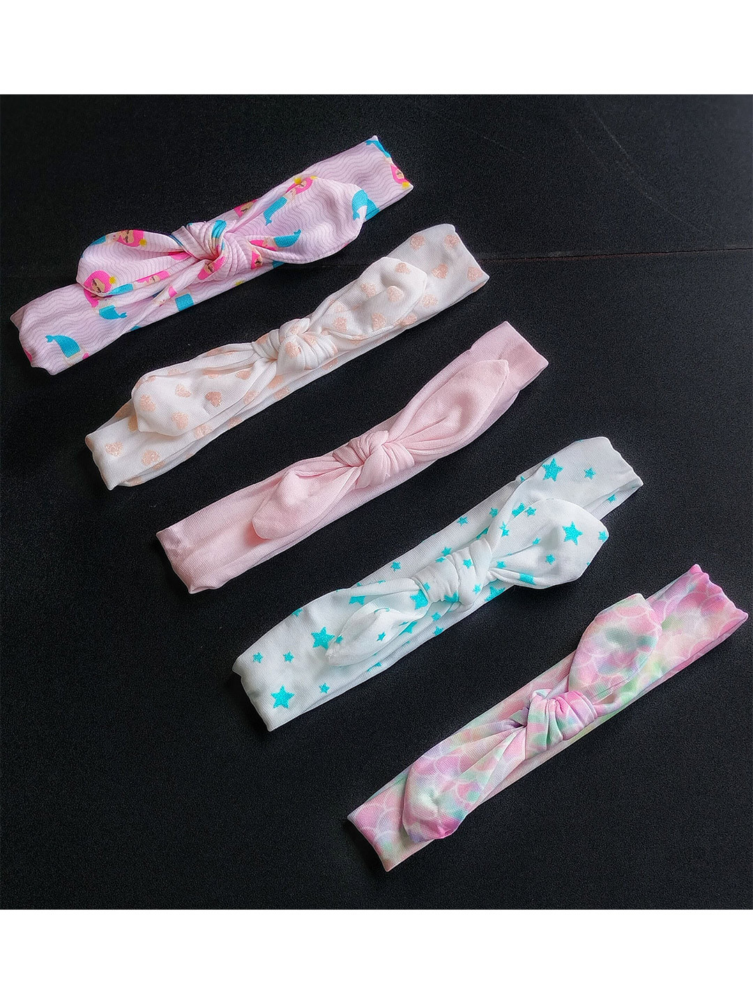 

ANNA CREATIONS Women Multicolor Pack of 5 Hairband, Blue