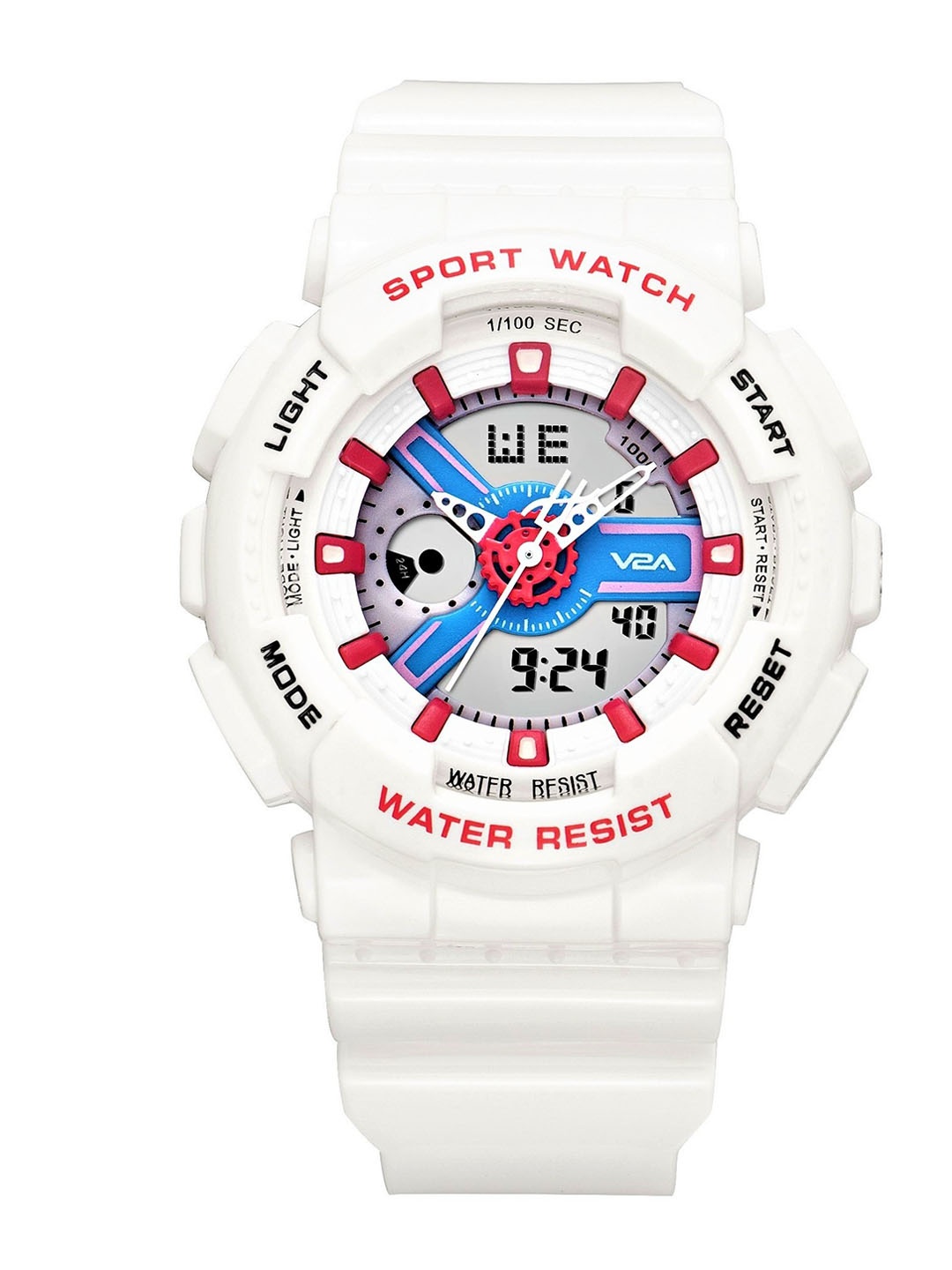 

V2A Women White Printed Dial & White Straps Analogue and Digital Multi Function Watch ADW216C-White-White