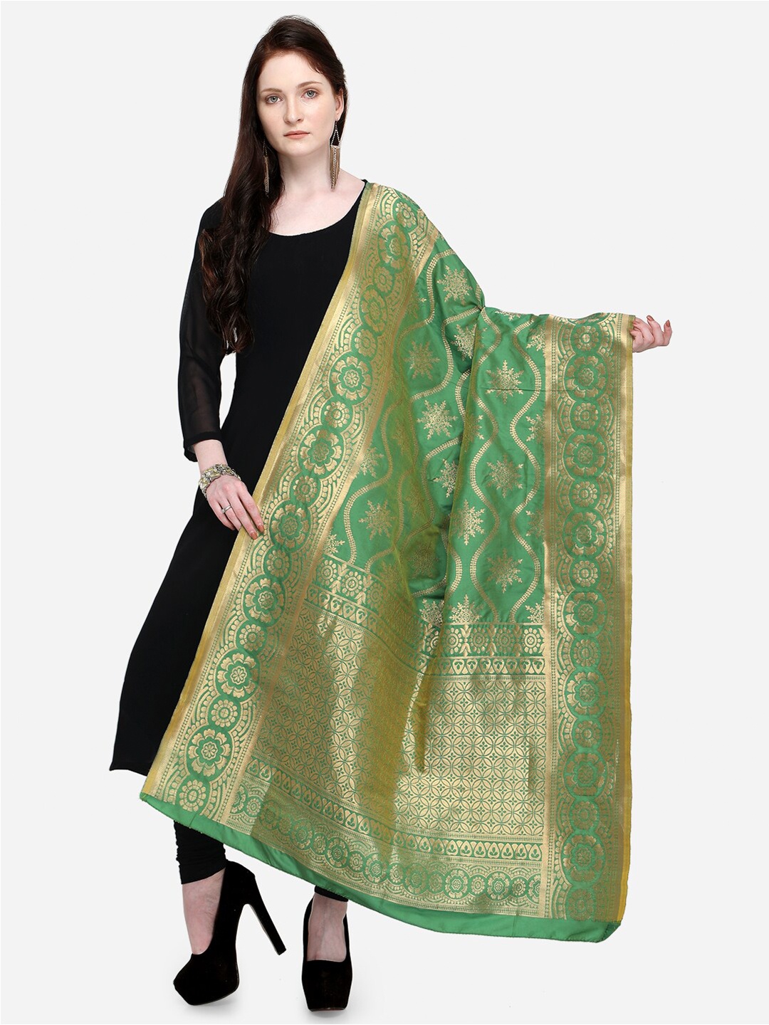 

mf Women Green Dupatta