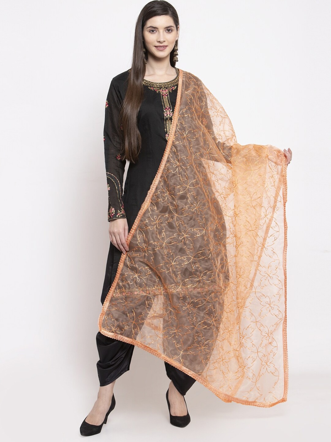 

mf Women Orange Dupatta