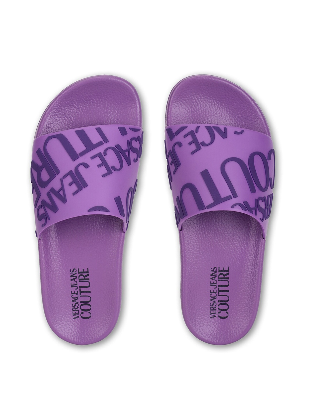 

Versace Jeans Couture Women Purple Printed Rubber Sliders