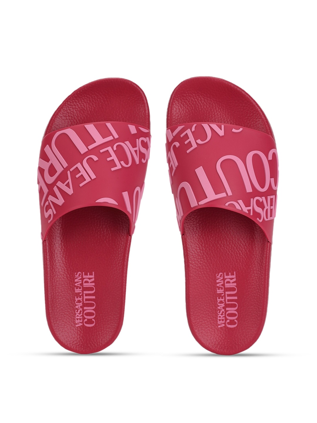 

Versace Jeans Couture Women Pink Printed Rubber Sliders