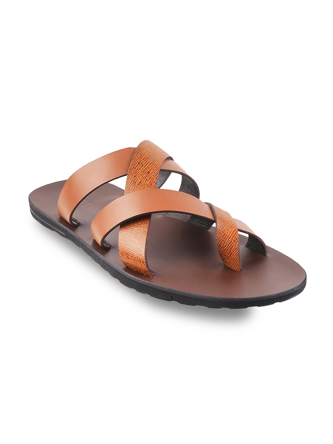 

Metro Men Tan Leather Comfort Sandals
