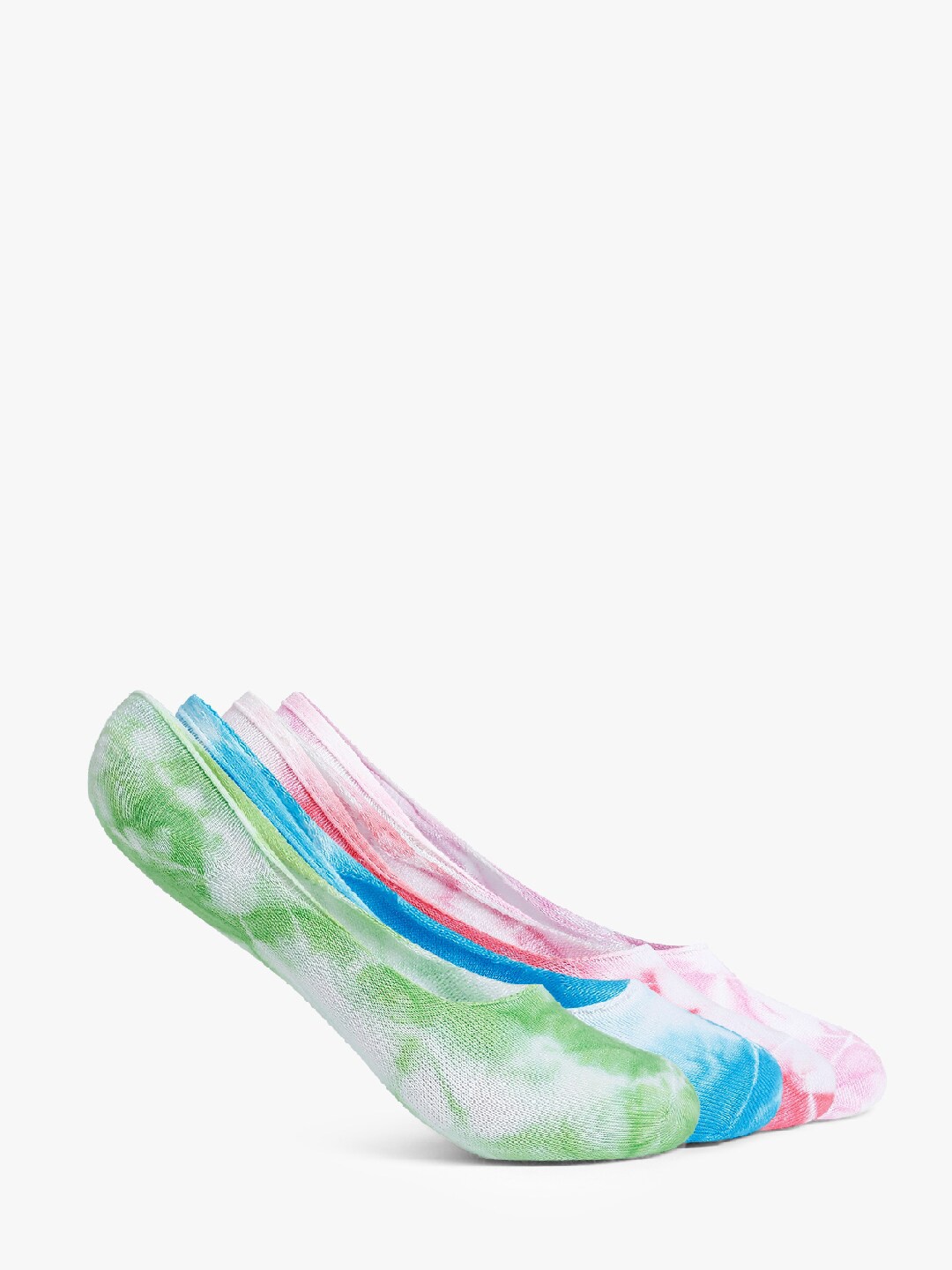 

Smarty Pants Women Multi Pack Of 4 Tie & Dye Cotton Shoe Liners, White