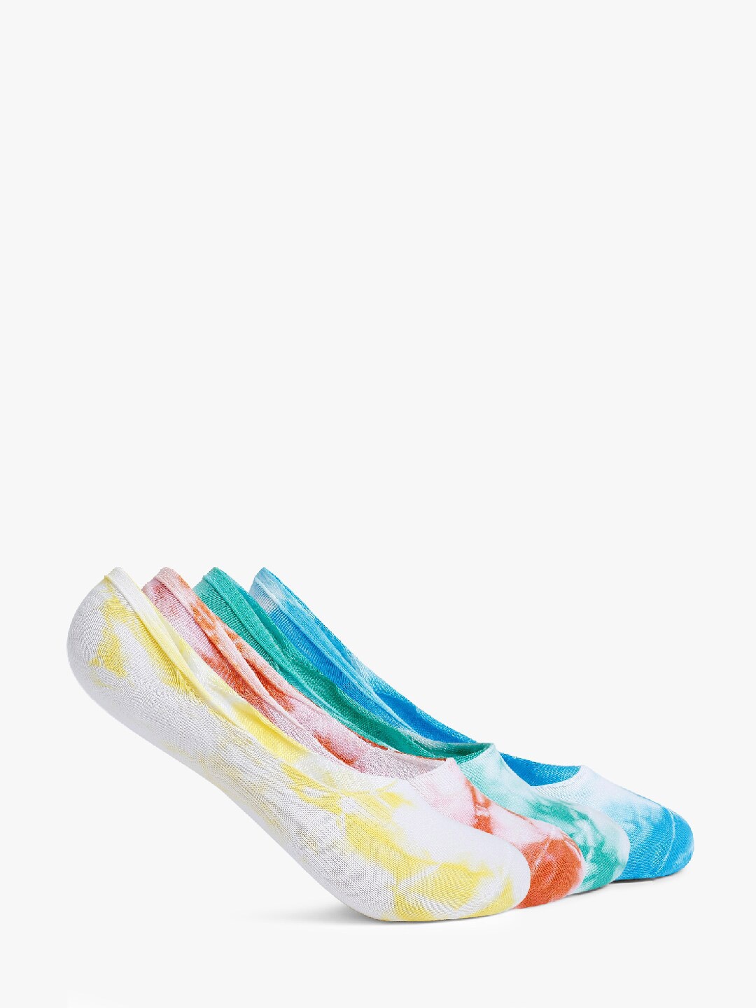 

Smarty Pants Women Pack Of 4 Tie & Dye Printed Shoe Liners Socks, Red