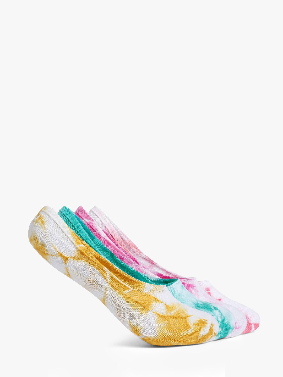 

Smarty Pants Women Cotton Pack Of 4 Tie & Dye Printed Shoe Liners, Pink