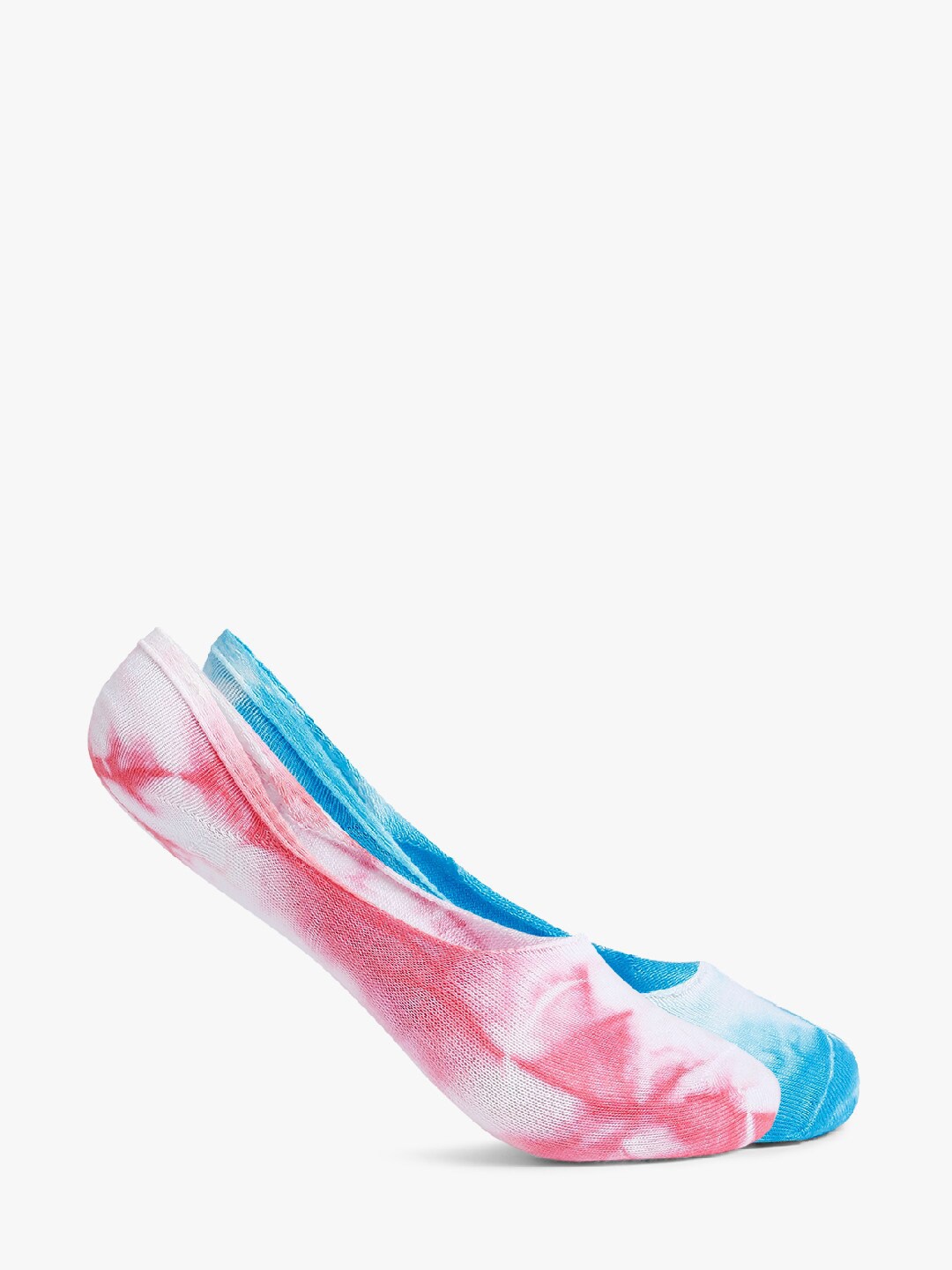 

Smarty Pants Women Pack Of 2 Blue & Pink Solid Tie & Dye Shoe Liner Cotton Socks