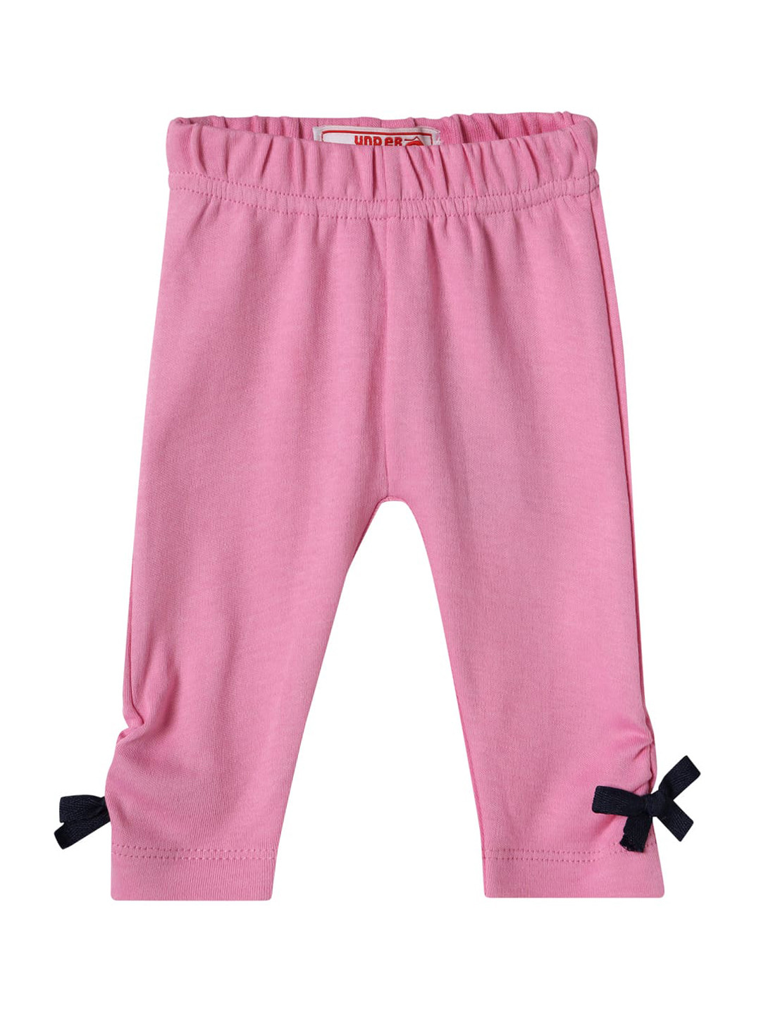 

UNDER FOURTEEN ONLY Infants Pink & Black Solid Ankle-Length Leggings