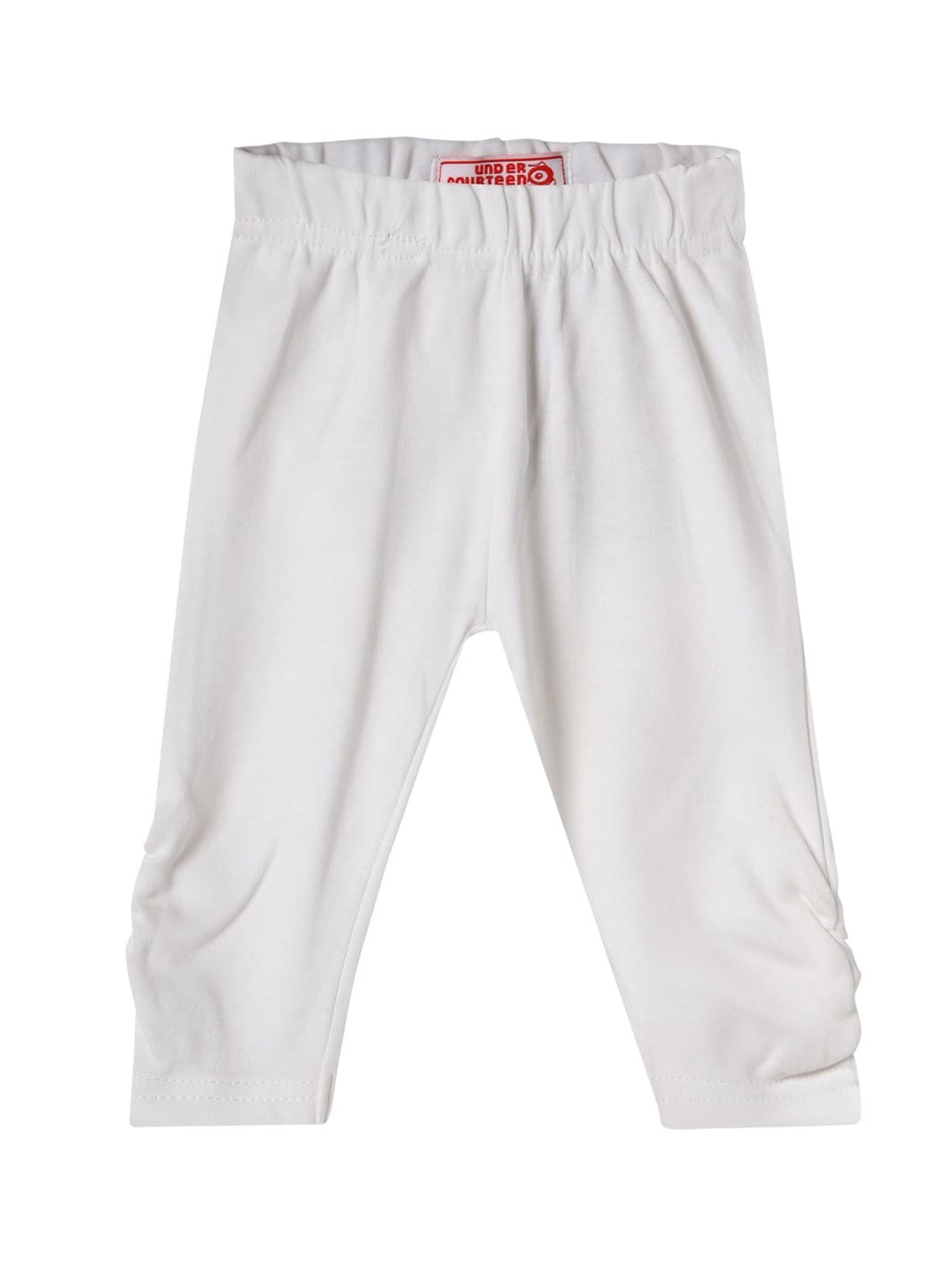 

UNDER FOURTEEN ONLY Infants White Solid Ankle-Length Leggings