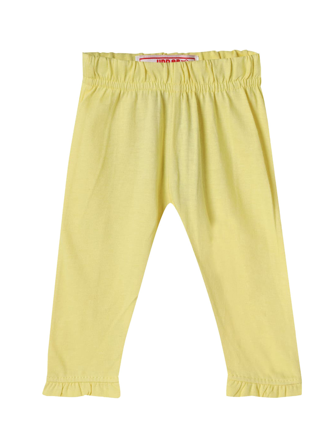 

UNDER FOURTEEN ONLY Girls Yellow Solid Leggings