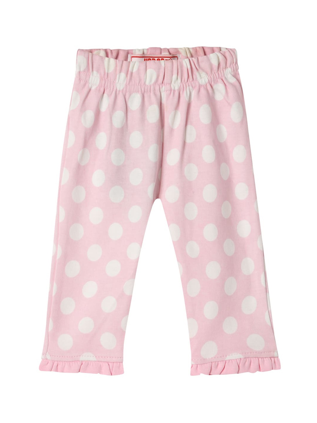 

UNDER FOURTEEN ONLY Infants Pink & Cotton Printed Cotton Leggings